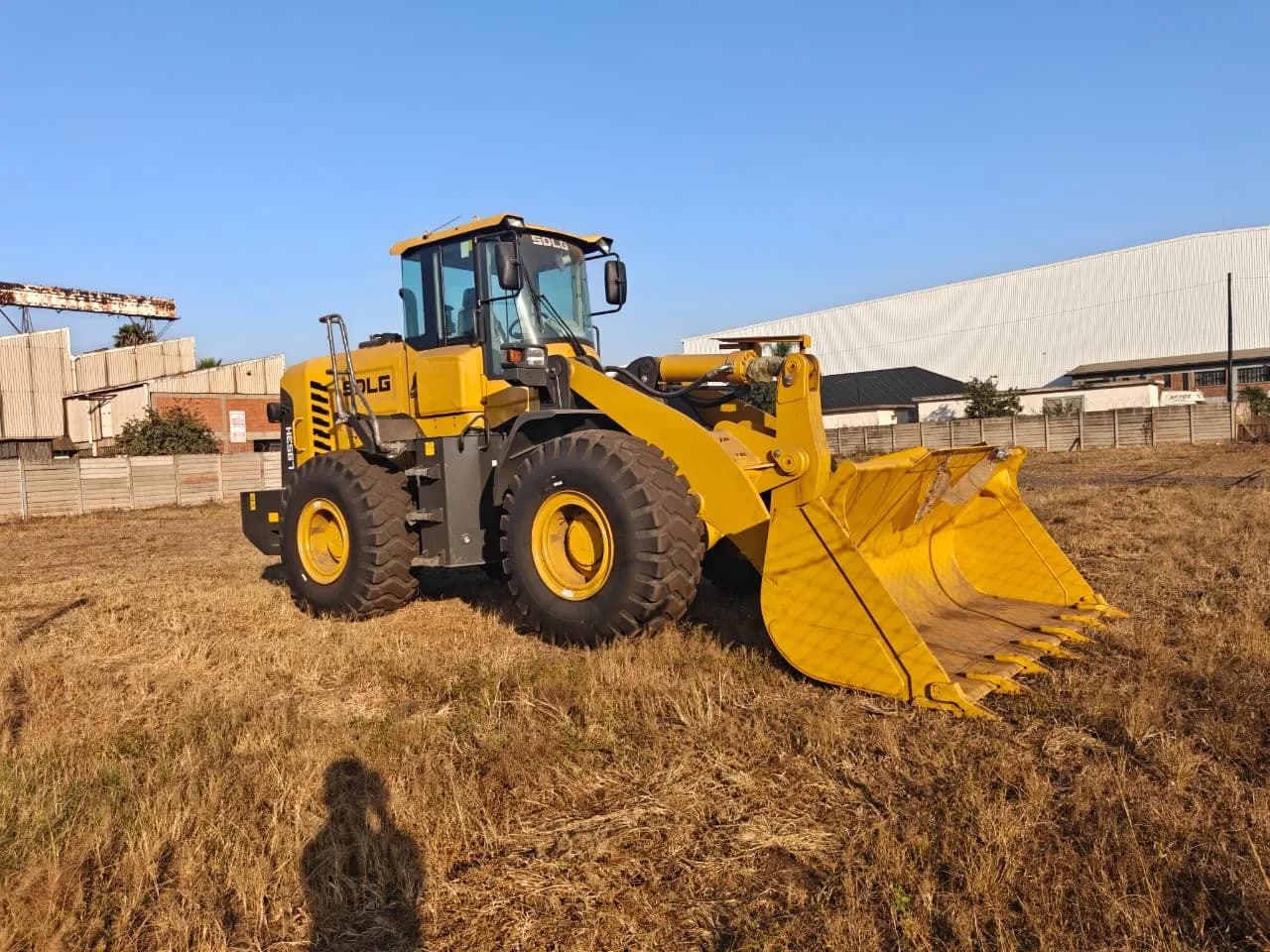 Wheel loader on site